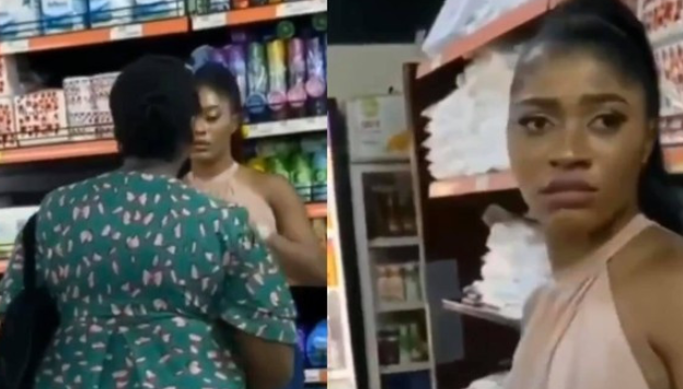 (Video) Nigerian Lady confronts Husband's Side Chick for having Anal Sex with him.  1