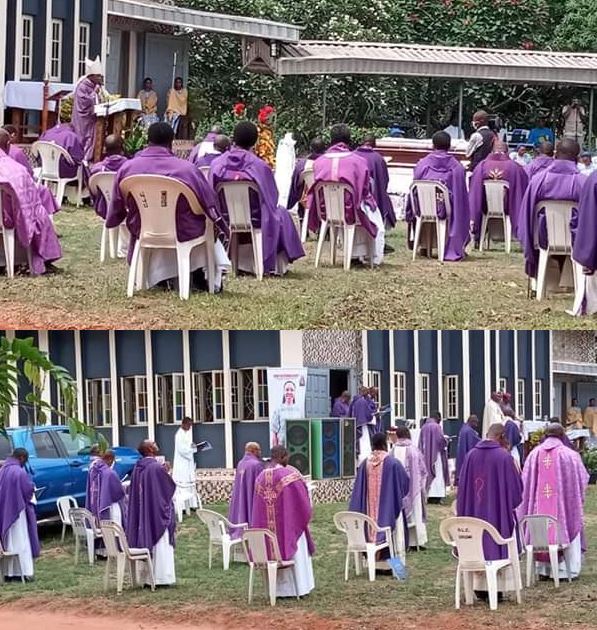 Photos from the burial ceremony of Reverend Sister Henrietta Alokha who died rescuing students in Abule Ado explosion 7