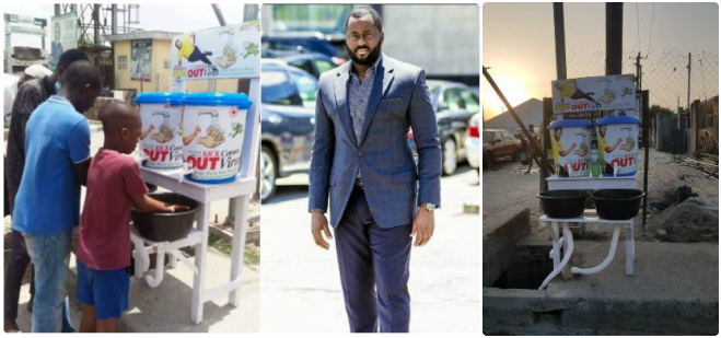 COVID 19: Nigerians Call a Desmond Elliot a Scam and Disappointment to youths over his 'plastic makeshift cleansing' project 19