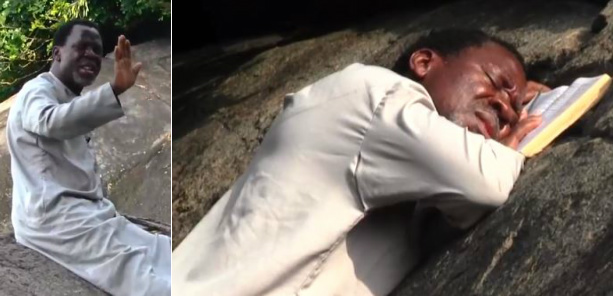 ''He is self-isolating'' Twitter users react to photos of Prophet TB Joshua praying on a mountain against COVID-19 1 ''He is self-isolating'' Twitter users react to photos of Prophet TB Joshua praying on a mountain against COVID-19 1
