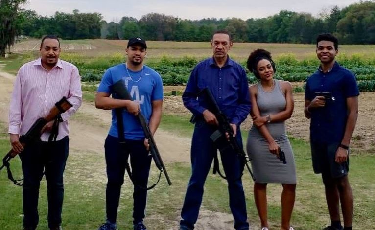 Ben Murray-Bruce and his kids pose with guns (photos) 3