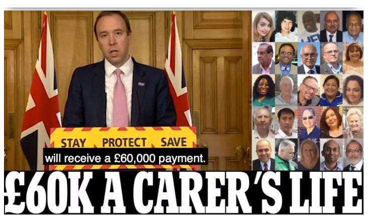 UK Govt to give £60,000 life assurance payout to families of Healthcare workers killed in Coronavirus line of duty 1 UK Govt to give £60,000 life assurance payout to families of Healthcare workers killed in Coronavirus line of duty 1