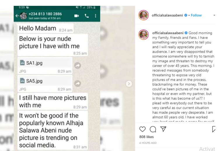 Veteran Singer Salawa Abeni raises alarm after being blackmailed with old 'Nip slip photos'. She then leaks it herself (Photos) 11 Veteran Singer Salawa Abeni raises alarm after being blackmailed with old 'Nip slip photos'. She then leaks it herself (Photos) 11