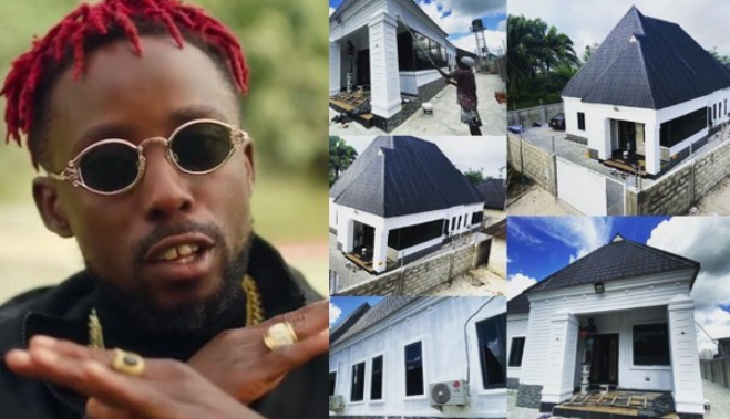 Rapper, Erigga shows off new House 1