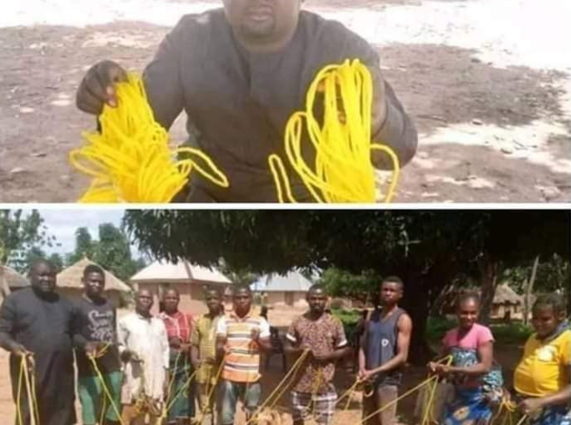 Benue State politician, Daniel Ukpera, donates ropes to his community to tie their goats 1 Benue State politician, Daniel Ukpera, donates ropes to his community to tie their goats 1