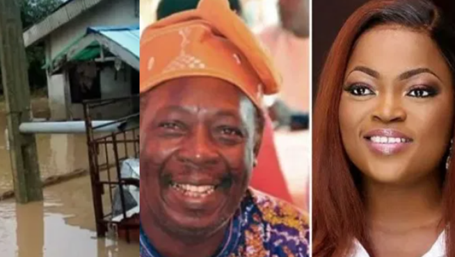 Funke Akindele gifts Pa James an apartment after his home was destroyed by flood 1 Funke Akindele gifts Pa James an apartment after his home was destroyed by flood 1