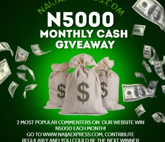 NaijaExpress Cash Giveaway Winners 1