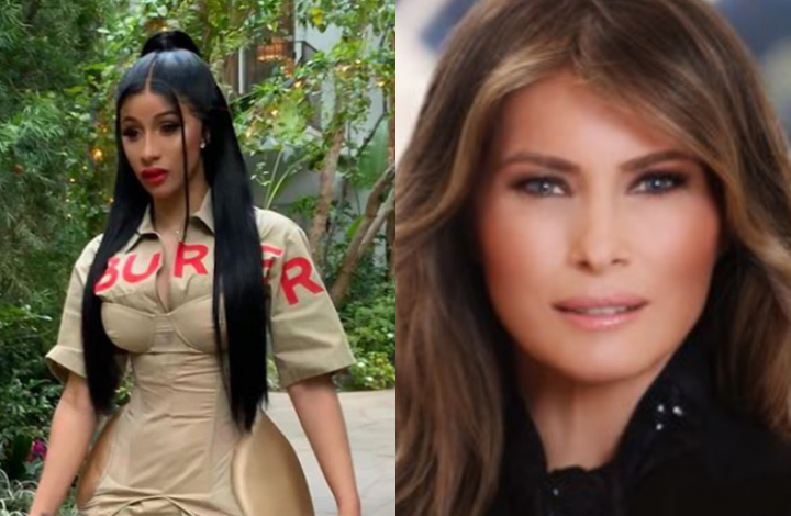 Cardi B shares naked photo of US First Lady after political correspondent DeAnna Lorraine said "America needs more women like Melania Trump and less like Cardi B 7 Cardi B shares naked photo of US First Lady after political correspondent DeAnna Lorraine said "America needs more women like Melania Trump and less like Cardi B 7