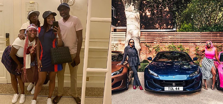 Femi Otedola takes his daughters shopping, buys Ferraris for each of them (Photos) 7