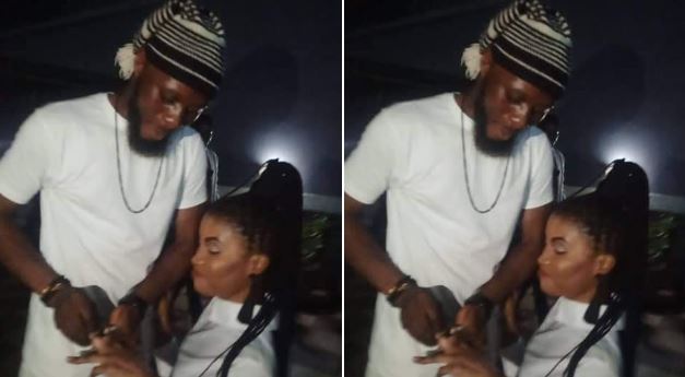 Nigerian lady kneels down to accept her Boyfriend's marriage proposal 1