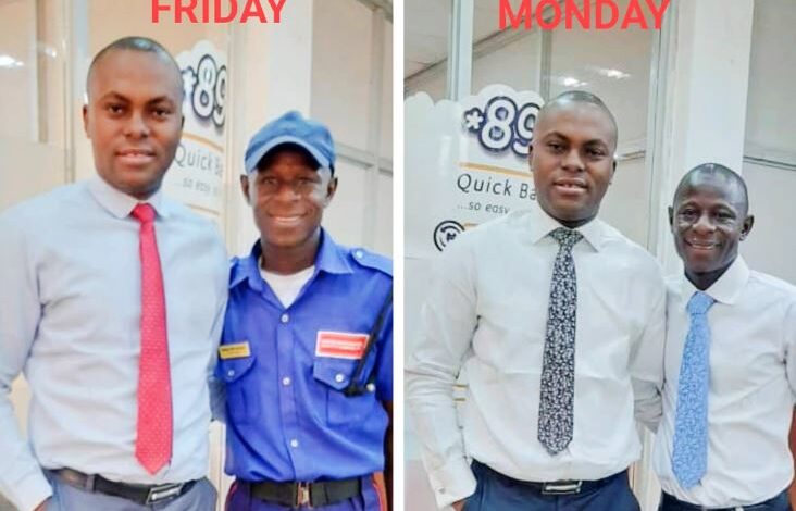 Banker narrates how he was able to help elevate a security guard to a better position in the bank 1