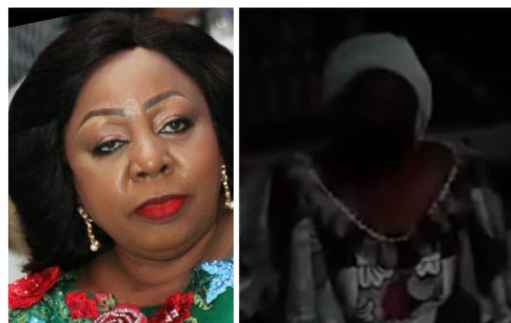 I know we have wronged you, please forgive us-Senator Florence Ita-Giwa begs protesting C/Rivers residents on her Knees (video) 1