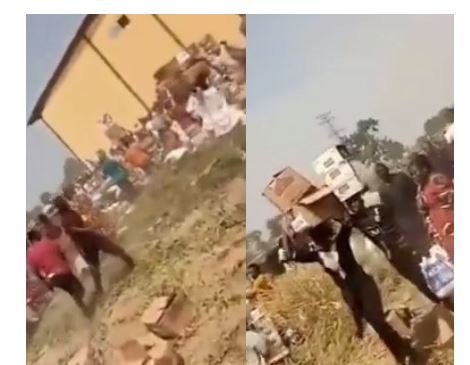 'Come and collect free food' - Looters shout as they cart away palliatives stored in Adamawa govt warehouse (video) 1