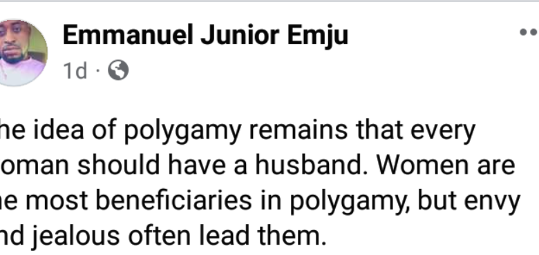 Women are the most beneficiaries of Polygamy - Nigerian man says 3