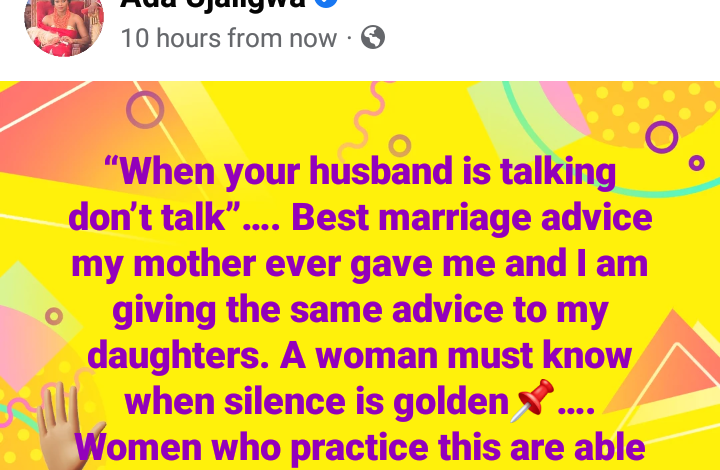 The best marriage advice is that when your husband is talking, don't talk - Nigerian Doctor tells women 5
