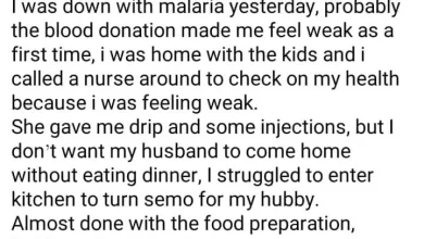 Photo of “Things we do for love” Businesswoman makes semo for her husband while receiving drip