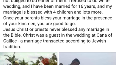 Photo of I refused to do white wedding and I have been married for 16 years with 4 children – Nigerian man shares