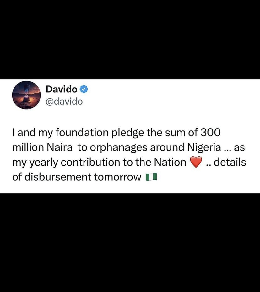 Davido pledges N300 million to orphanages around Nigeria 4