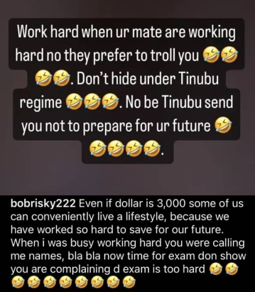 You prefer to troll than work hard when your mates are working - Bobrisky slams those complaining about the economy 4