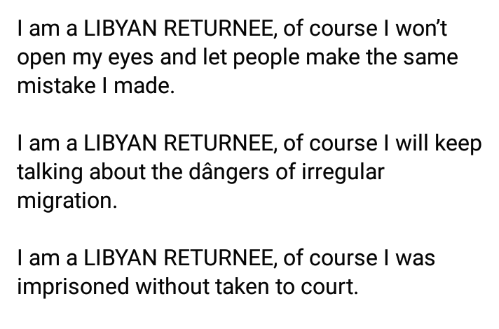 I was imprisoned without taken to court -Nigerian returnee recalls her experience in Libya, warns about the dangers of irregular migration 3