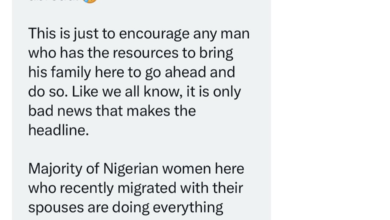 Photo of If your wife sees her money as hers alone, do not relocate with her abroad – UK-based Nigerian woman educates men on the type of women to relocate with