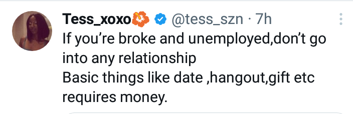 If you are broke and unemployed, don't go into any relationship - Nigerian lady shares 3