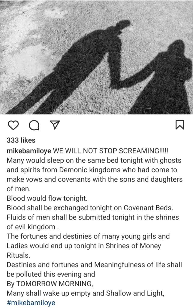 ''Blood shall be exchanged tonight on covenant beds. Many shall wake up empty, shallow, and light'' - Mike Bamiloye tells those celebrating Valentine's Day to desist from fornication 4