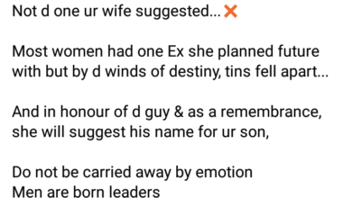 Photo of As a man give your son a name you love not the one your wife suggested – Nigerian man shares