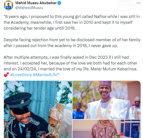 Gombe Police PRO recounts how he waited for 14 years to marry the woman he loves despite all odds 6
