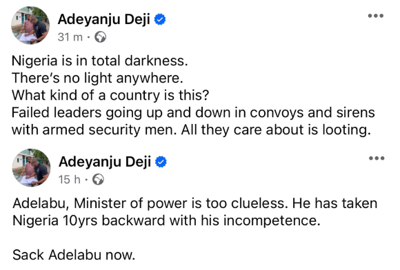 Minister of power is clueless, Sack Adelabu now - Deji Adeyanju says 4