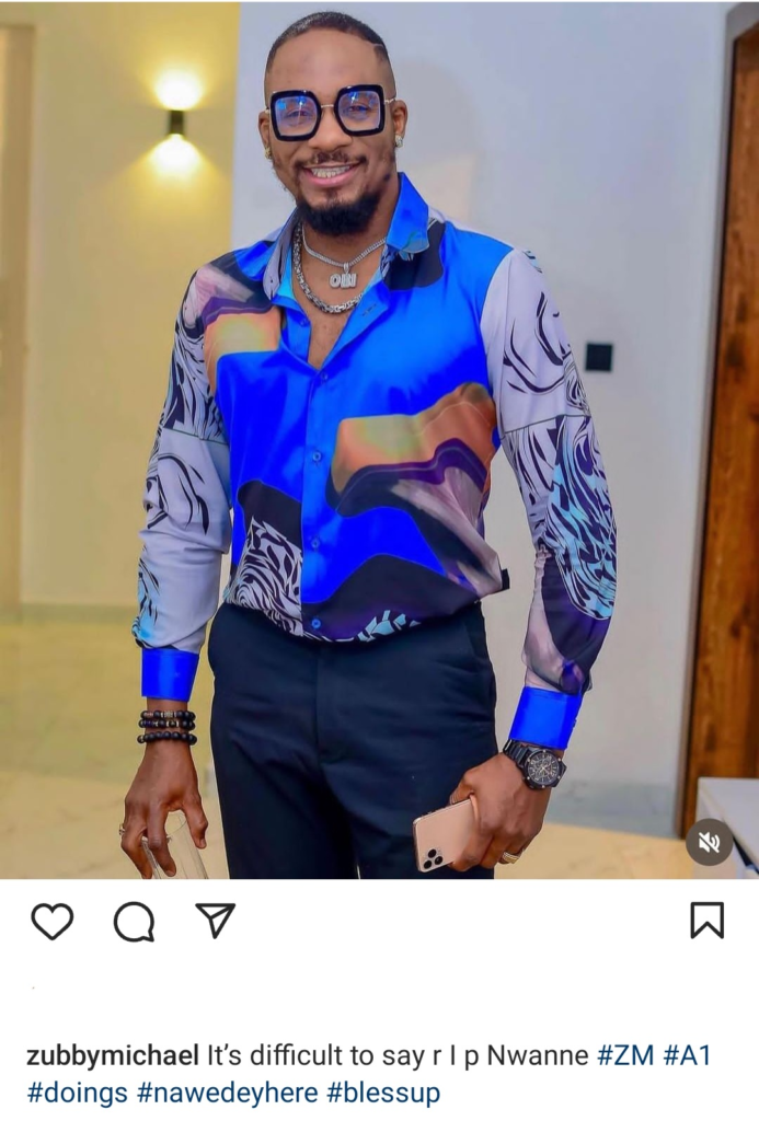 "It's difficult to say RIP Nwanne" - Zubby Michael finally makes a post to mourn Junior Pope 4
