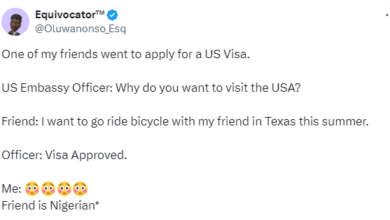 Photo of I want to go ride bicycle with my friend in Texas this summer –  Nigerian man says as he is granted US visa