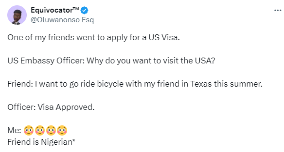 I want to go ride bicycle with my friend in Texas this summer - Nigerian man says as he is granted US visa 7